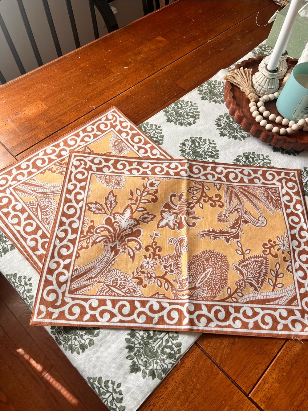 World Market Floral Cotton Placemat Set of 4